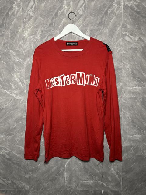 MASTERMIND WORLD Mastermind - Japan "Skull Safety Pin" Red L/S Shirt