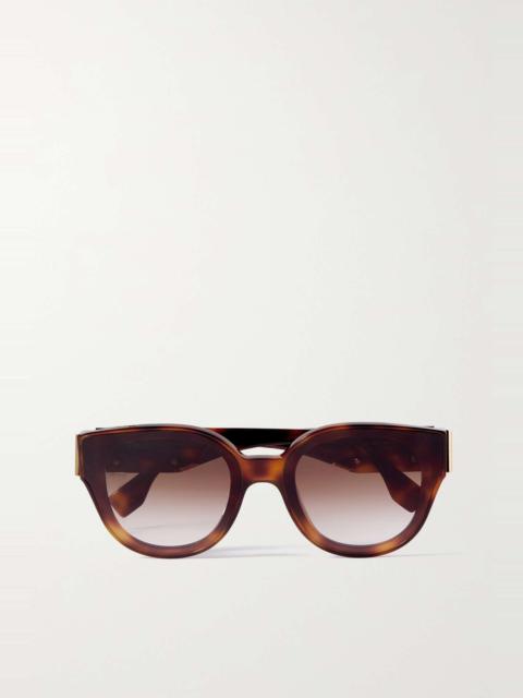 First D-frame embellished tortoiseshell acetate sunglasses