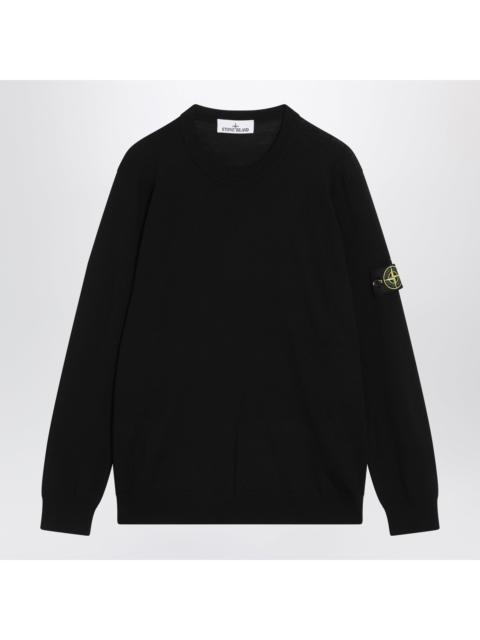 Stone Island Stone Island Black Wool Crew-Neck Sweater Men
