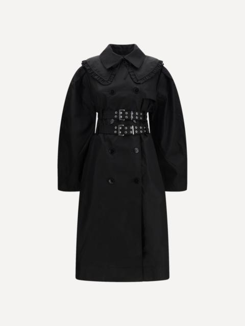 GANNI Belted double-breasted Coat