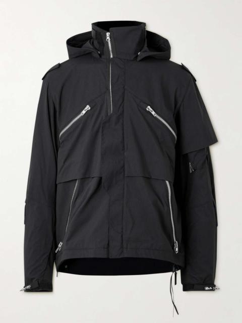 J1WB-E Spiked Nylon-Blend Hooded Jacket