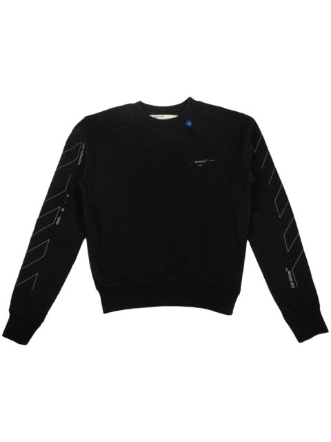 Off-White Off-White Diag Unfinished Slim Crewneck 'Black / Silver'