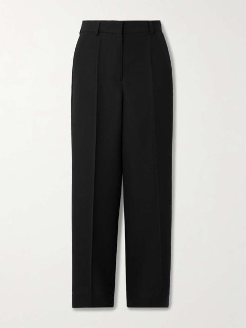 Recycled grain de poudre straight-leg pants Black