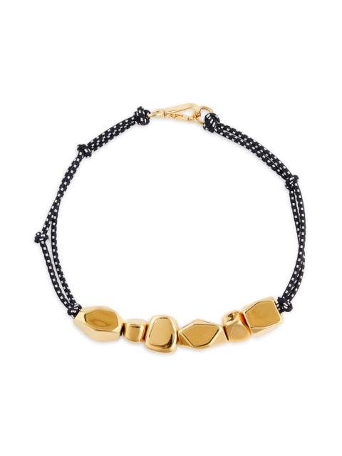 Plan C PLAN C Stone Cord Necklace in Blue Gold at Nordstrom