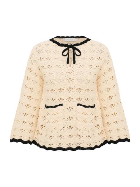 Zimmermann ASTER CROCHET TUNIC TOP