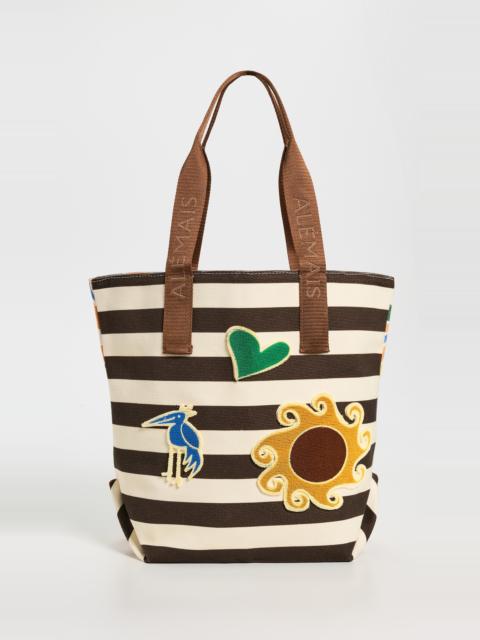ALÉMAIS Maroc Stripe Patch Shopper Tote