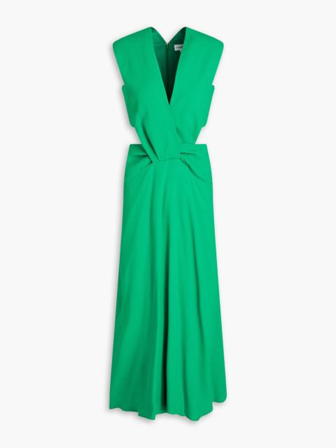 Victoria Beckham Cutout twisted crepe midi dress