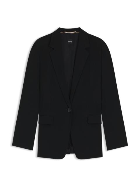 BOSS REGULAR-FIT JACKET IN CREASE-RESISTANT CREPE
