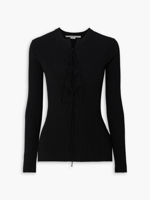 Stella McCartney Lace-up ribbed-knit top