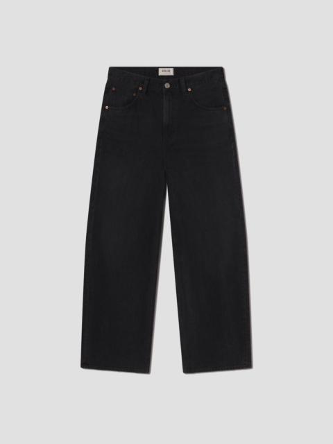 AGOLDE LOW CURVE JEAN IN BLACK TAR