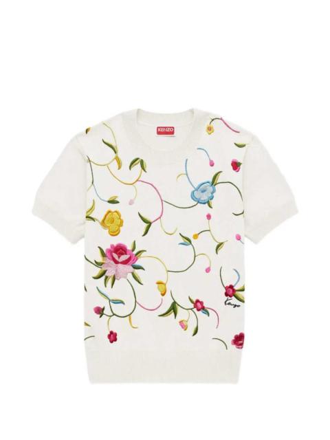 KENZO Kenzo Women Short-Sleeved Sweater With Floral Motif