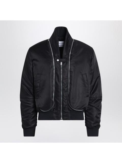 Alexander McQueen ALEXANDER MCQUEEN Black Nylon Zip Bomber Jacket New & Authen