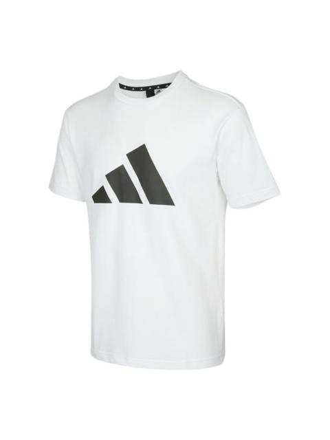 Men's adidas FI 3B Tee Athleisure Casual Sports Round Neck Short White T-Shirt H46558