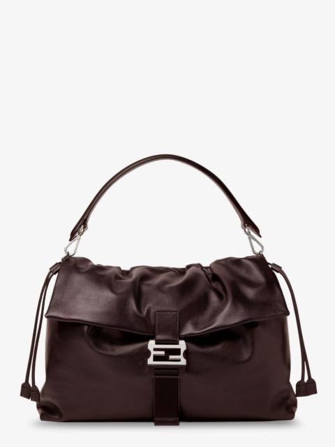 FENDI Fendi Fendi Flux Maxi Messenger Leather Shoulder Bag
