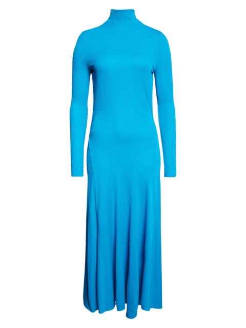 Alaïa Alaïa Heart Cutout Long Sleeve Jersey Dress in Turquoise at Nordstrom