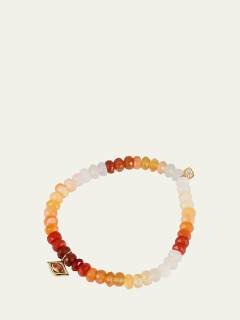 SYDNEY EVAN Marquis Evil Eye Charm Bead Bracelet