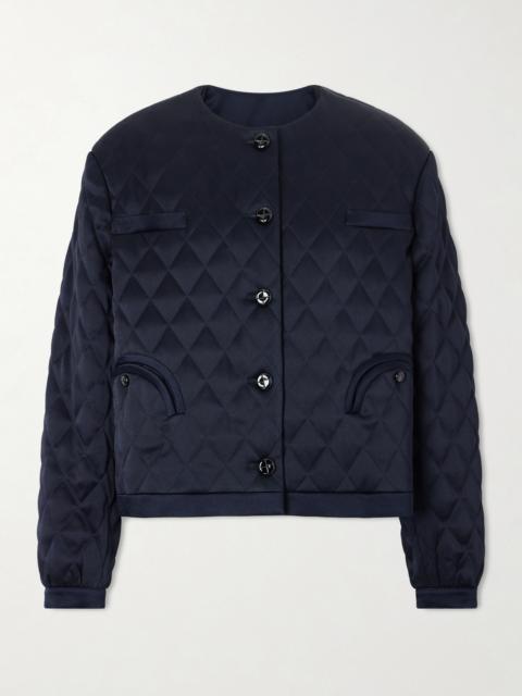 BLAZÉ MILANO Gliss Cropped Quilted Satin Jacket