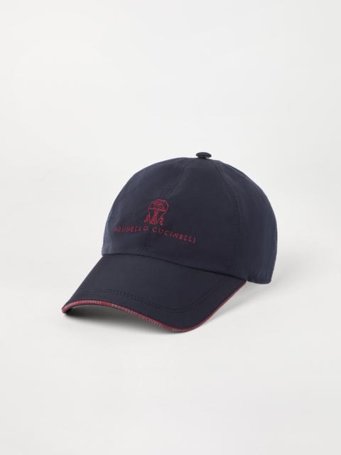 Brunello Cucinelli Water-resistant microfiber baseball cap with embroidered logo