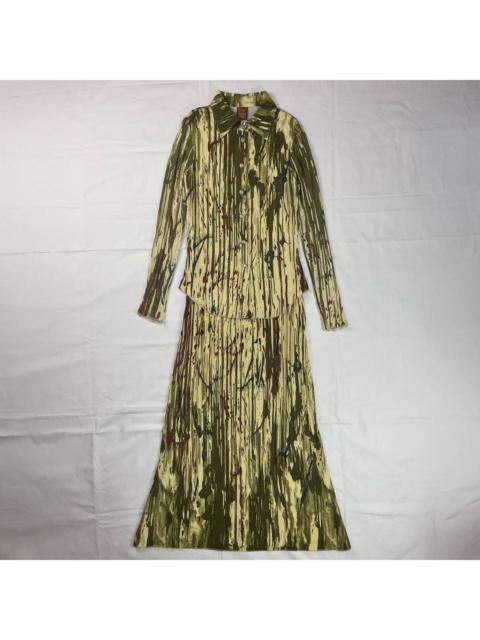 Jean Paul Gaultier 1996 Jean Paul Gaultier Blood-Dripping Stretch Shirt and Skirt Set