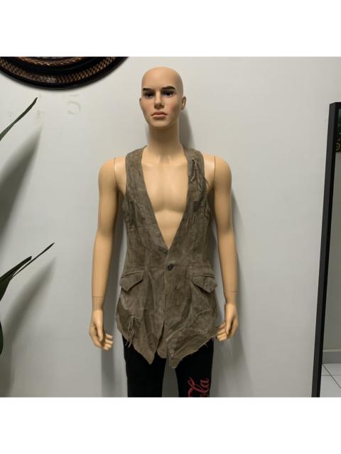 Other Designers Genuine Leather - Rare🔥 Goa Deconstructed Suede Leather Vest #2188-85