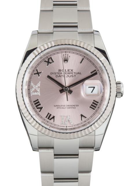 ROLEX Pre-Owned Rolex Datejust 36 Ref 126234 Pink Diamond Dial