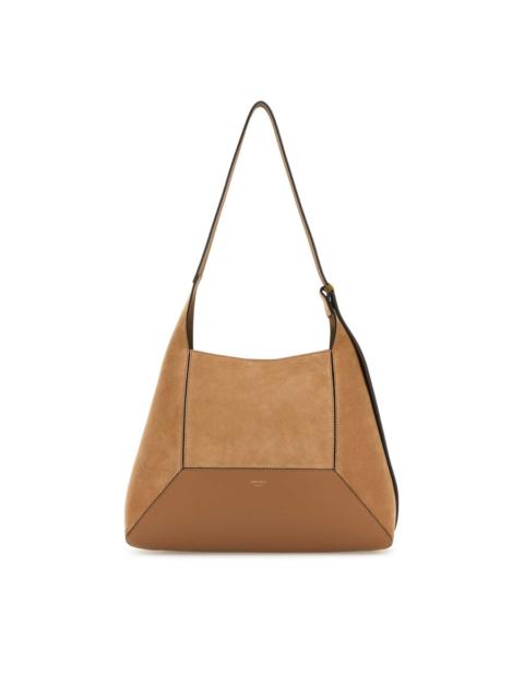JIMMY CHOO Jimmy Choo Camel Suede Medium Diamond Shoulder Bag