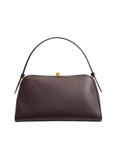 KHAITE KHAITE Cate Dark Brown Pebbled Leather Top Handle Bag New