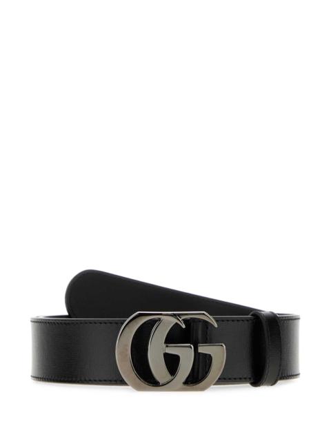 GUCCI Gucci Men Black Leather Belt