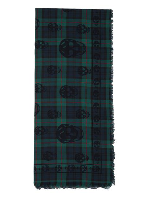 Alexander McQueen Alexander Mcqueen Scarf Tartan Skull 104x120