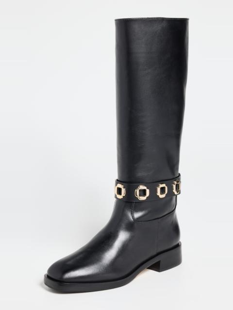 Larroudé Milan Flat Riding Boots