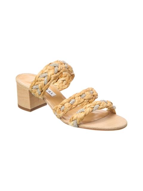 AQUAZZURA Aquazzura Costiera Crystal 50 Raffia Sandal