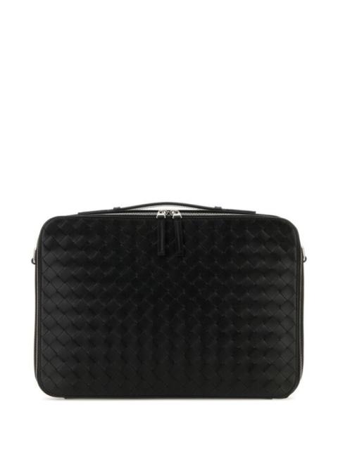 Bottega Veneta Man Black Leather Getaway Briefcase