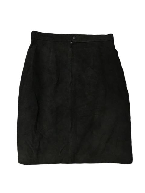 Other Designers Japanese Brand - MINI SKIRT SUEDE BLACK WOMENSWEAR