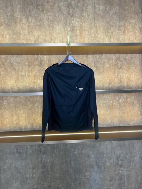 Prada PRADA 2020 Re-Nylon black boat neck triangle logo sweater shirt