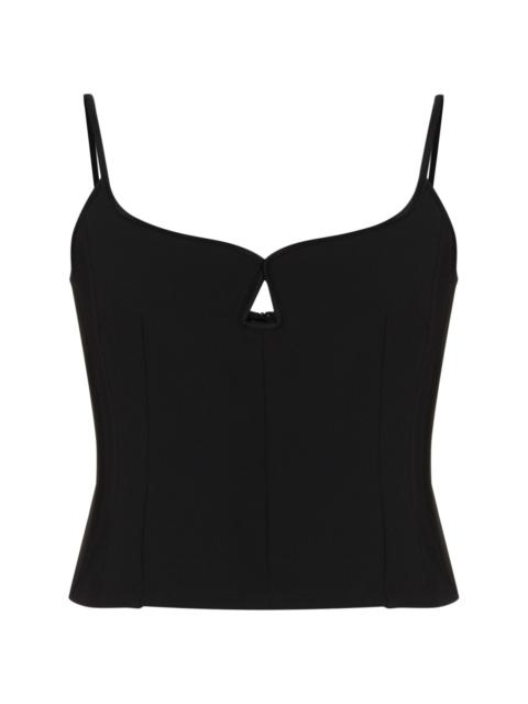 Marlo sweetheart-neck top