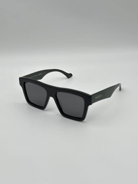 GUCCI BRAND NEW GUCCI GG0962S 009 Black/Green/Grey Unisex Sunglasses