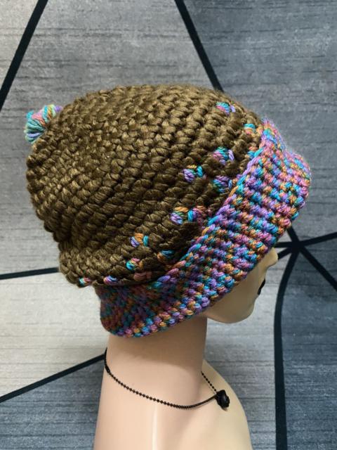 Other Designers Streetwear - Unknown Knitted Multicolour Design Beanie Hat