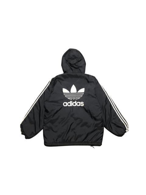 adidas Vintage Adidas Hoodie Windbreaker Jacket Quilted Lining