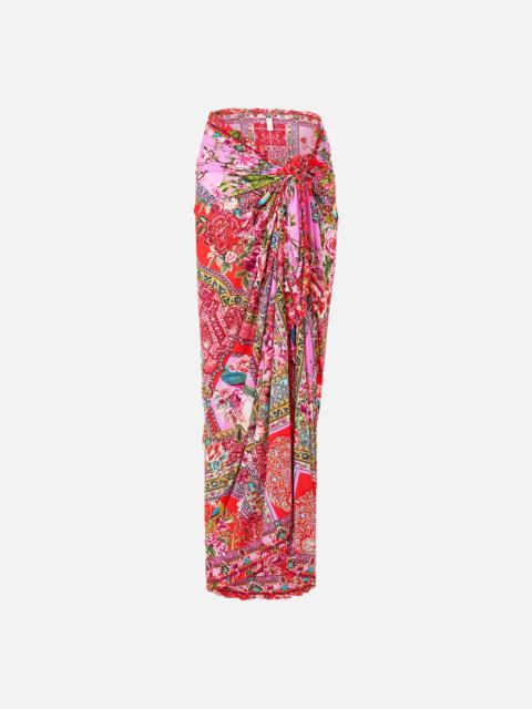 CAMILLA MULTI WEAR LONG SARONG WITH FRILL EDGE