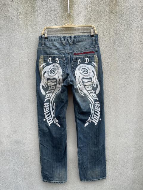 Other Designers Vintage - REALBVOICE INTERNATIONAL PRINTED DISTRESSED DENIM JEANS
