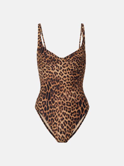 MELISSA ODABASH Mauritius leopard-print swimsuit
