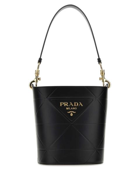 Prada Prada Women Black Leather Bucket Bag