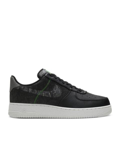 Nike AIR FORCE 1 '07 LV8 'RECYCLED WOOL PACK - BLACK ELECTRIC GREEN'