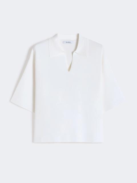 Max Mara Viscose crêpe yarn jumper - OPTICAL WHITE