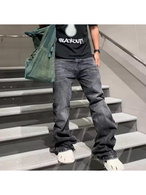 Other Designers Japanese Brand - Riruuko x Mia Street wash casual baggy micro flare jeans