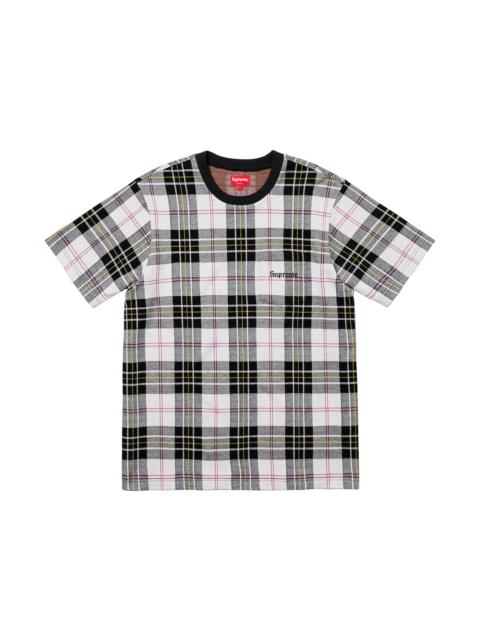 Supreme Supreme Jacquard Tartan Plaid Pocket Tee White