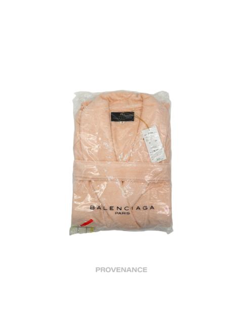 BALENCIAGA Balenciaga Embroidered Logo Robe - Peach Terry