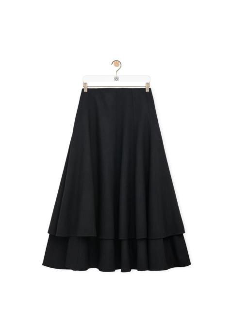 Double layer skirt in wool