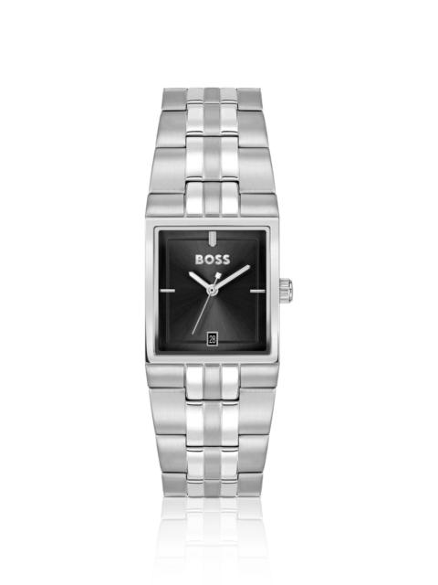 BOSS STRIVO STAINLESS-STEEL WATCH WITH STRIPE DETAIL