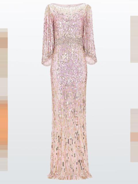 JENNY PACKHAM Jenny Packham Ines Sequin-Embellished Dress in Ballet Pink at Nordstrom